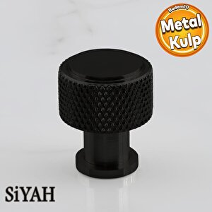 Taç Küçük Düğme Metal Kulp Siyah Çekmece Mobilya Mutfak Dolabı Dolap Kulpu Kulbu Kulpları
