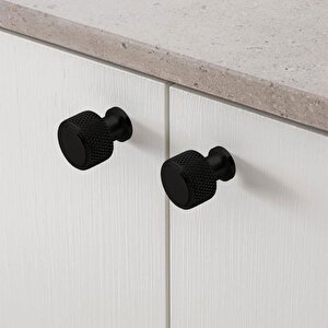 Taç Küçük Düğme Metal Kulp Siyah Çekmece Mobilya Mutfak Dolabı Dolap Kulpu Kulbu Kulpları