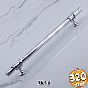 Maça Metal Kulp 320 Mm - 32 Cm Krom Renk Mobilya Çekmece Mutfak Dolabı Dolap Kulpları Kulbu Kulpu