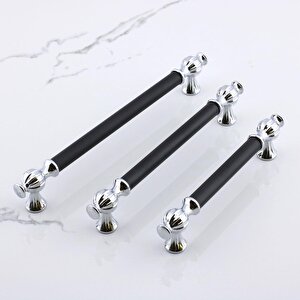Çınar 320 Mm Krom Siyah Çekmece Mutfak Mobilya Dolap Metal Dolabı Kapak Kulpu Kulpları Kulbu 320 Mm