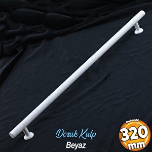 Doruk Beyaz Metal Kulp 320 Mm - 32 Cm Mobilya Çekmece Mutfak Dolabı Dolap Kulpları Kulbu Kulpu Beyaz