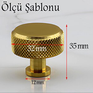 Taç Büyük Düğme Metal Kulp Gold Altın Çekmece Mobilya Mutfak Dolabı Dolap Kulpu Kulbu Kulpları