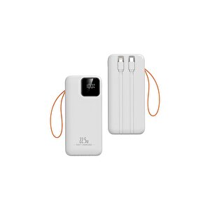30.000 Mah 22,5w Kendinden Kablolu Taşınabilir Powerbank Beyaz Pb-60