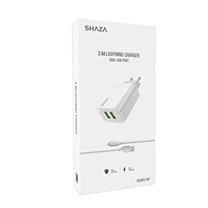 2.4a Çift Usb Çıkışlı Lightning Seyahat Şarj Aleti Seti