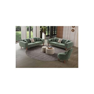 AK SOFA Kaya Koltuk Takimi 3+3+1 Yeşil