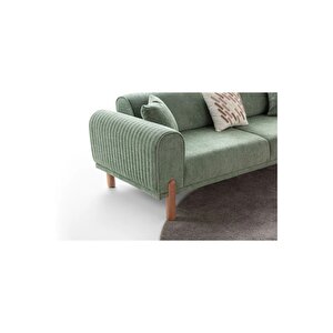 AK SOFA Kaya Koltuk Takimi 3+3+1 Yeşil