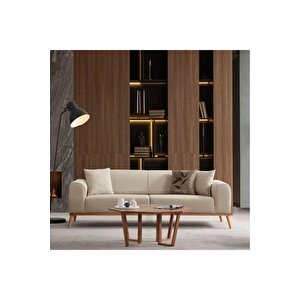 AK SOFA Odessa Koltuk Takımı Sütlü Kahve  3+3+1+1