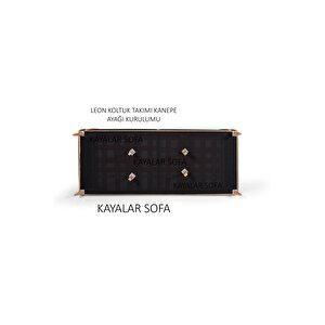 AK SOFA Leon Koltuk Takımı Antrasit 3 3 1 1