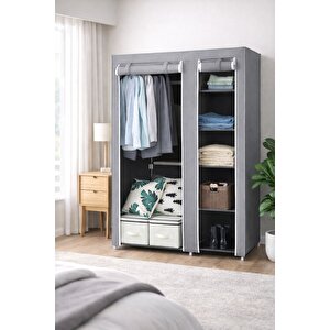 Tek Yandan Raflı Askılı Dayanıklı Bez Dolap