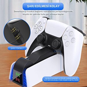 Cosmostech Ps5 Controller Charger dock Joystick Hızlı Şarj İstasyonu Led Göstergeli yh-54