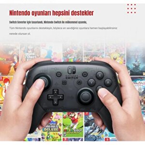 Nintendo Switch Pro Controller Splatoon 3 Edition Kablosuz Oyun Kolu Pc Uyumlu