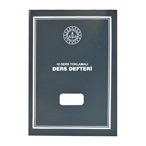10 Ders Yoklamalı Ders Defteri 28x41 Gri Plastik Kapak