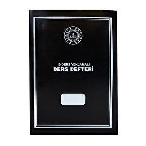 10 Ders Yoklamalı Ders Defteri 28x41 Siyah Plastik Kapak