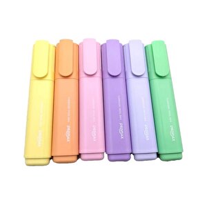 Penmax Fosforlu İşaretleme Kalemi Pastel Renkler 6'lı Set