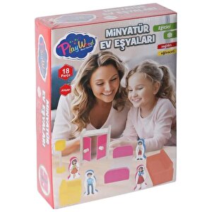 Playwood Ahşap Minyatür Ev Eşyaları Seti Ony407