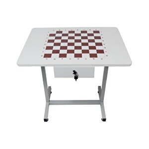 Komple Metal Ayaklı Satranç Masası 60x80 Cm Pan606