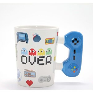 Game Over Porselen Kupa, Renkli, 14x11
