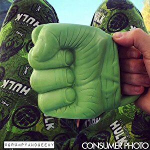 Hulk Yumruk Porselen Kupa, Yeşil, 14x11