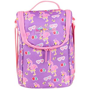 Kaukko Kids Beslenme Çantası Aynalı Taşlı Flamingo L7137