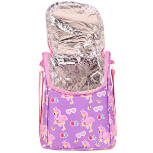 Kaukko Kids Beslenme Çantası Aynalı Taşlı Flamingo L7137