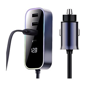 Araba Çakmak Şarj Cihazı 105w 4 Portlu Süper Hızlı Fast Car Charger, Type-c - 3 Usb