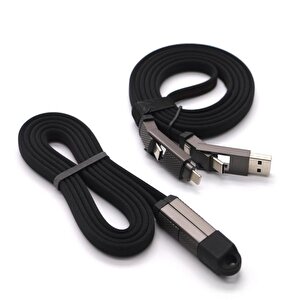 4 In 1 Pd Usb Şarj Data Kablosu 60w 3a Hızlı Şarj Ve 480mb/s Iphone Usb Type C Ve Xiaomi Samsung Huawei Uyumlu