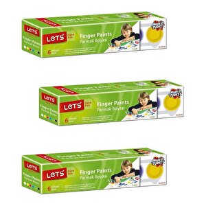 Lets Parmak Boyası 6x25ml 3 Adet
