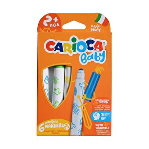 Teddy Şekilli Mum Boya Ve Carioca Baby Marker 2 Adet Boyama Seti