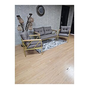 Gold Boyalı Bahçe - Balkon - Mutfak Çay Seti Takımı Bahçe Koltuk Takımı