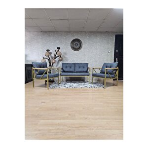 Gold Boyalı Bahçe - Balkon - Mutfak Çay Seti Takımı Bahçe Koltuk Takımı