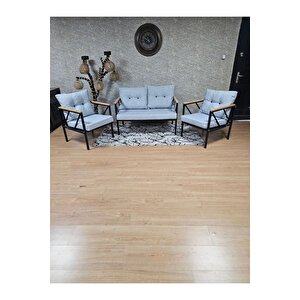 Siyah Boyalı Bahçe - Balkon - Mutfak Çay Seti Takımı Bahçe Koltuk Takımı