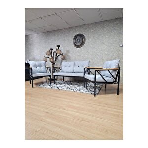 Siyah Boyalı Bahçe - Balkon - Mutfak Çay Seti Takımı Bahçe Koltuk Takımı