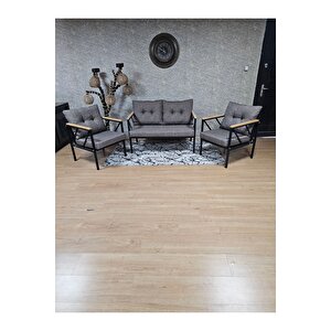 Siyah Boyalı Bahçe - Balkon - Mutfak Çay Seti Takımı Bahçe Koltuk Takımı