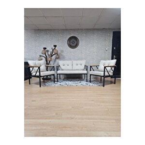 Siyah Boyalı Bahçe - Balkon - Mutfak Çay Seti Takımı Bahçe Koltuk Takımı