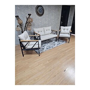 Siyah Boyalı Bahçe - Balkon - Mutfak Çay Seti Takımı Bahçe Koltuk Takımı