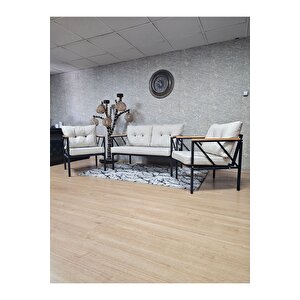 Siyah Boyalı Bahçe - Balkon - Mutfak Çay Seti Takımı Bahçe Koltuk Takımı