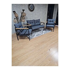 Siyah Boyalı Bahçe - Balkon - Mutfak Çay Seti Takımı Bahçe Koltuk Takımı