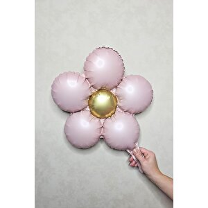 Retro Ayı Ve 3 Retro Papatya Folyo Balon Seti