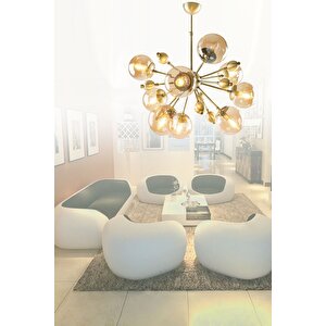 Kirpi 9'lu Eskitme Şık Metal Modern Avize