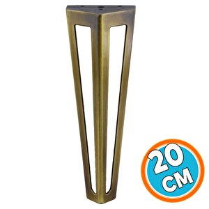 Mobilya Koltuk Konsol Tv Ünite Masa Ayağı Metal Ayakları 20 Cm Antik Sarı