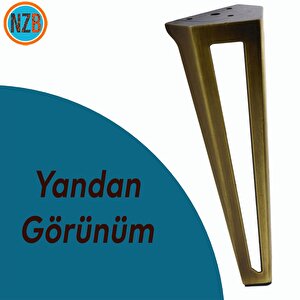 Mobilya Koltuk Konsol Tv Ünite Masa Ayağı Metal Ayakları 20 Cm Antik Sarı