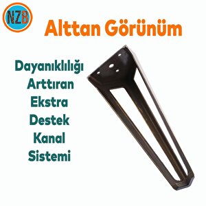 Mobilya Koltuk Konsol Tv Ünite Masa Ayağı Metal Ayakları 20 Cm Antik Sarı