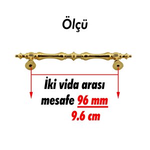 Mobilya Mutfak Dolabı Çekmece Dolap Kulpları Kapak Kulpu Kulbu Gold 96 Mm Metal Kulp