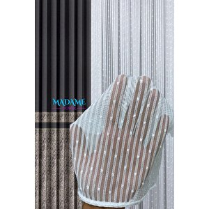 Dahlia 1x3 Sık Pile Dökümlü Tül Perde - Kırışmaz - Ütü Gerektirmez 440x250 cm