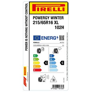 215/65r16 102h Xl Powergy Winter Oto Kış Lastiği Üretim 2024