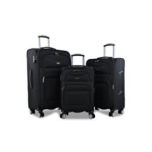 Siyah Unisex 3'lü Valiz Seti Fsl010set