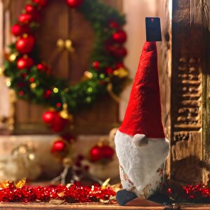 Yilbaşi Noel Baba Kapi Stoperi̇ Kurdele Çi̇çek Desenli̇