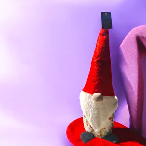Yilbaşi Noel Baba Kapi Stoperi̇ Kurdele Çi̇çek Desenli̇