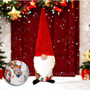 Yilbaşi Noel Baba Kapi Stoperi̇ Beyaz Geyi̇k Kartanesi̇ Desen
