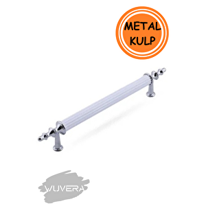 Gündüz Kulp Mobilya Mutfak Dolabı Çekmece Dolap Kulpları Kapak Kulpu Kulbu Beyaz Krom 128 Mm